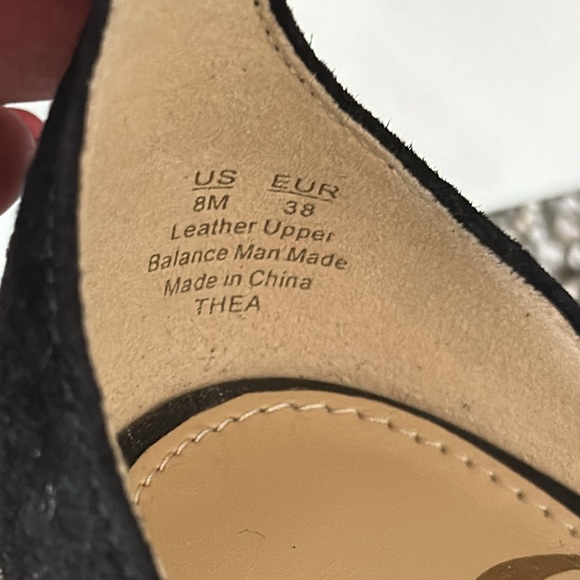 Nearly New Sam Edelman Black Suede Ankle Strap Heels - Picture 8 of 9